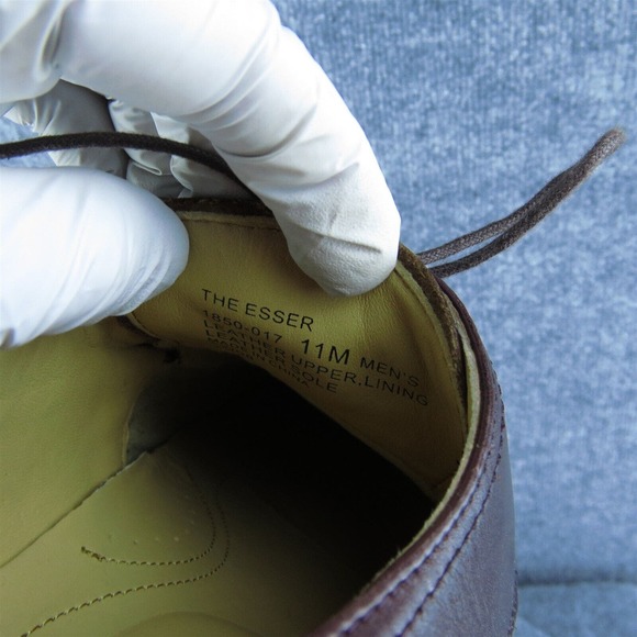 Bass & Co The Esser Men Derby Oxfords Shoes Brown Leather Lace Up Size 11 Medium - Picture 7 of 10